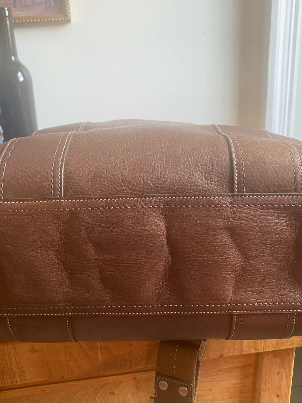 Coach Large Pebbled Leather Tote Style F05A03 EUC
